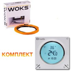 Кабель для теплого пола под ламинат или плитку Woks-10 1140W (9,9-11,4 м2) Кабель для теплого пола под ламинат или плитку Woks-10 1140W (9,9-11,4 м2)