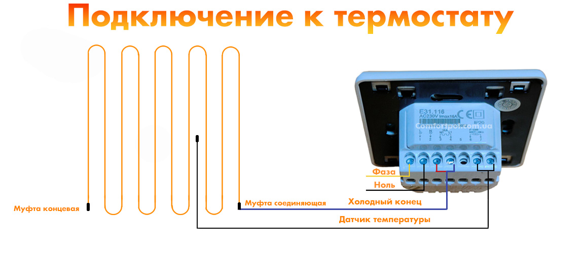 GrayHot монтаж теплого пола подключение термостата